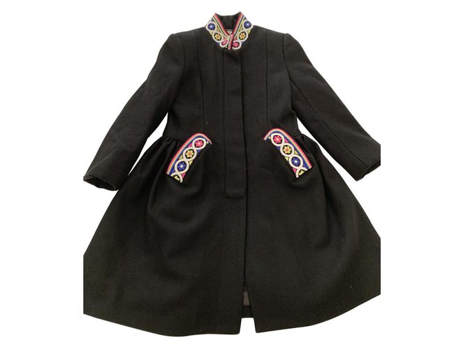 Jean Paul Gaultier Girl Coats outerwear Black Wool  ref.170413