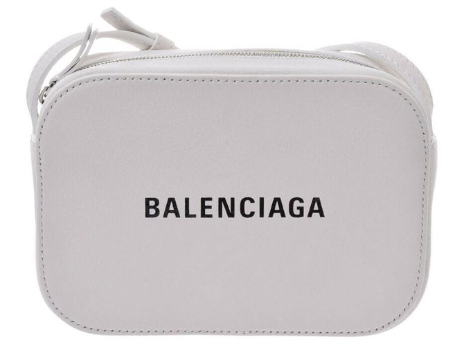 Balenciaga Tägliche Kameratasche Weiß Leder  ref.170434