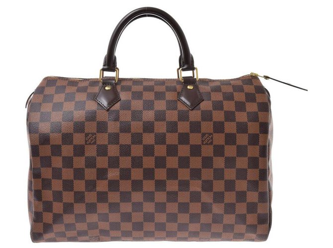 Louis Vuitton Damier Speedy 35 Brown Cloth  ref.170452