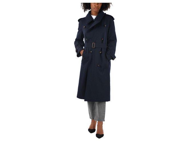 Burberry coat new Blue Wool  ref.170461
