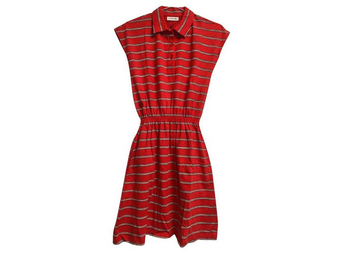 lacoste dress red