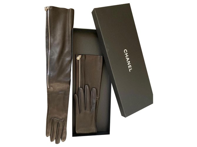 Chanel Gloves Black Lambskin  ref.170507