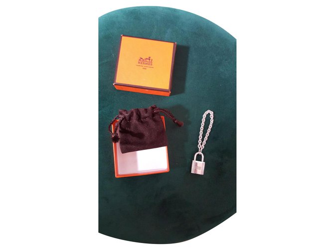 Hermès Taschenanhänger Silber Geld  ref.170510