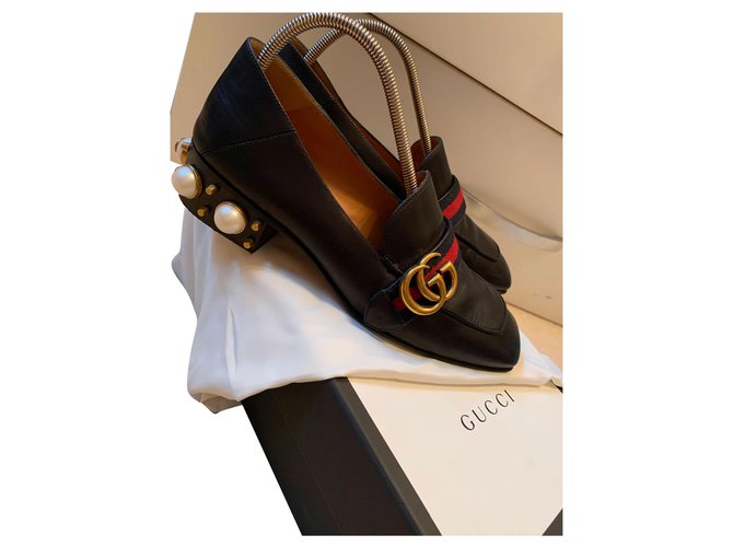 Gucci Talons Cuir Noir  ref.170539