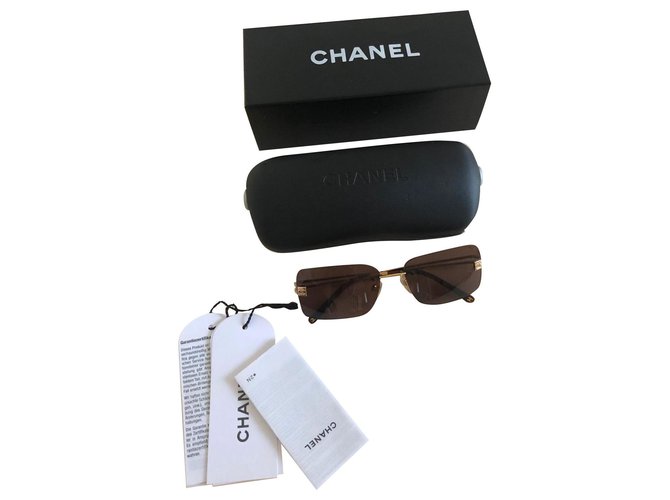 Chanel Gafas de sol Castaño Metal  ref.170548