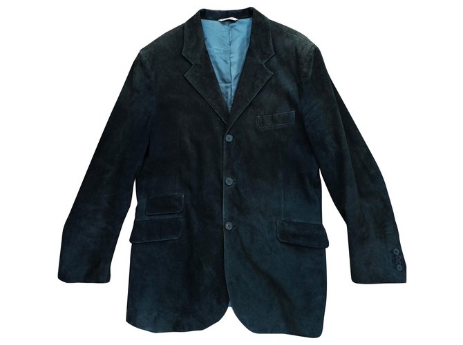 Hermès Blazers Jackets Black Leather  ref.170562