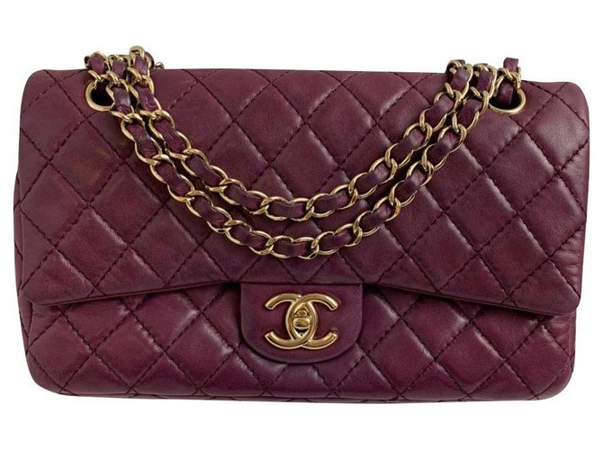 Chanel Púrpura Cuero  ref.170569