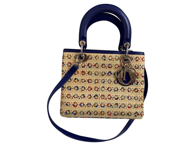 Lady Dior DIOR Multiple colors Straw  ref.170572