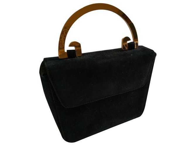 Autre Marque Handbags Black Velvet  ref.170649