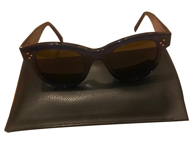 Céline Sunglasses Dark blue Platinum  ref.170699