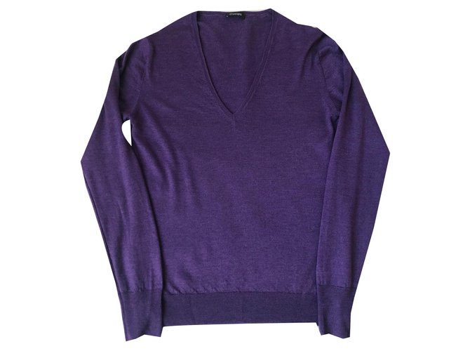 Cruciani Knitwear Purple Silk Cashmere  ref.170704