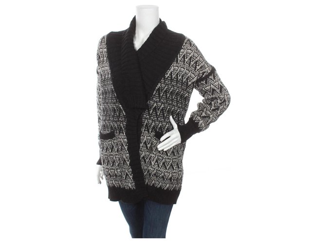 Cynthia Rowley Knitwear Black White Wool Acrylic  ref.170789