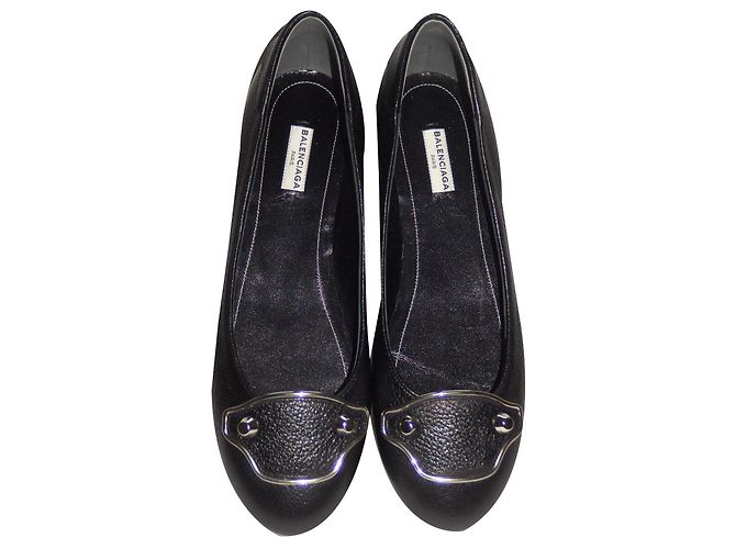 Balenciaga Bailarinas Negras de Cabra Granulada 41 Negro