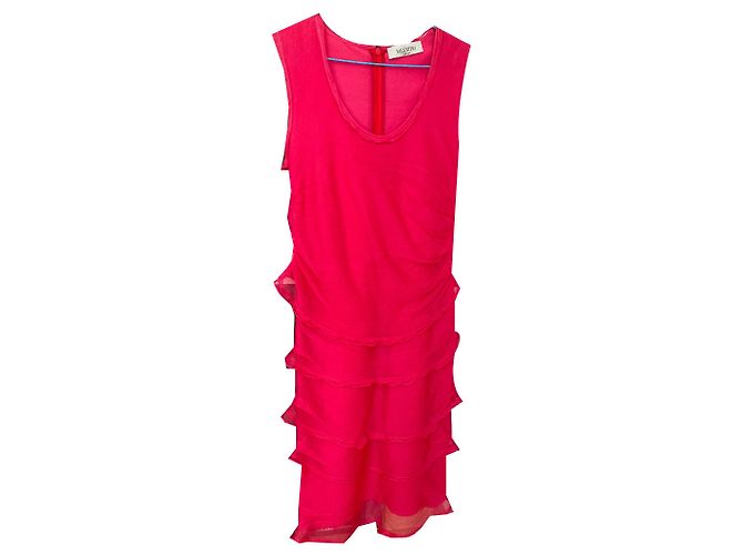 Vestido Valentino de seda rosa