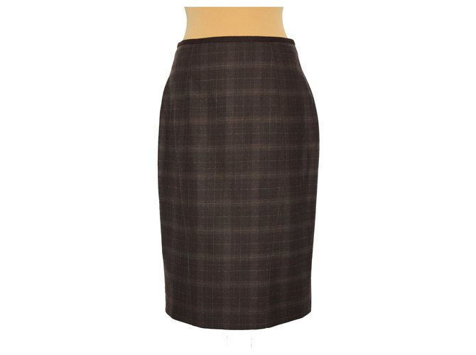 Windsor Skirts Bronze Wool Viscose Elastane Acetate  ref.171002