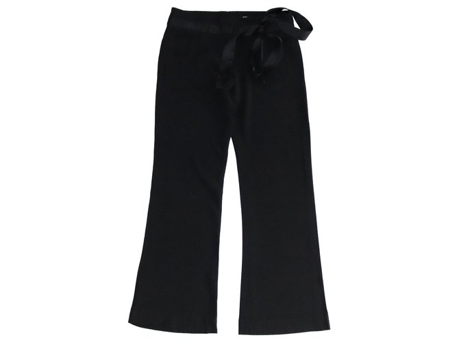 Hugo Boss Un pantalon, leggings Viscose Acetate Noir  ref.171018
