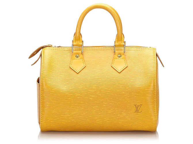 Louis Vuitton Yellow Epi Speedy 25 Leather  ref.171082
