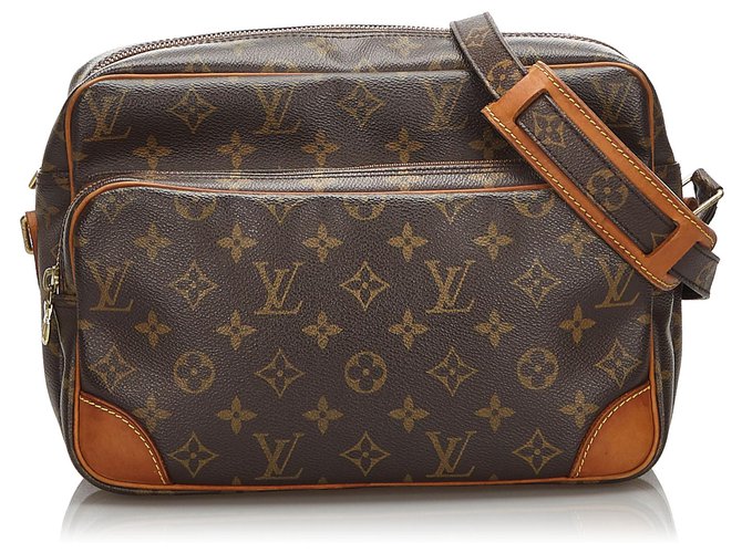 Louis Vuitton Brown Monogram Nile Leather Cloth  ref.171105