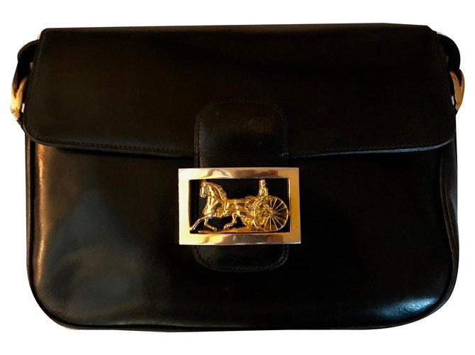 Classic Box Céline Classic Vintage Black Leather  ref.171224