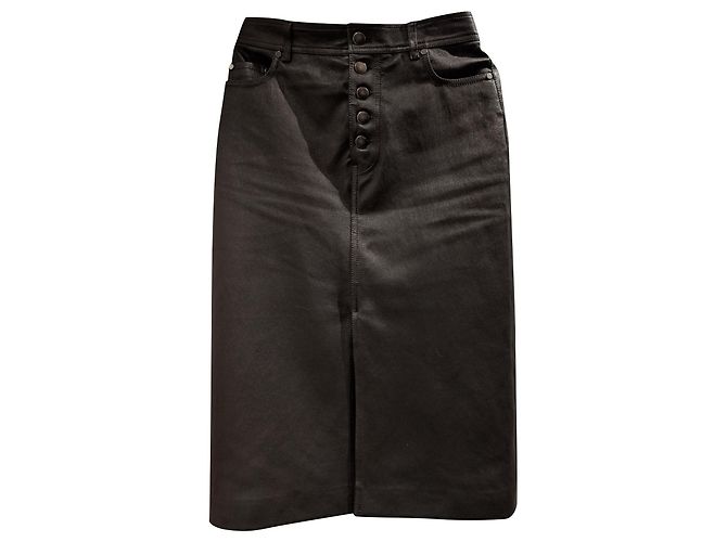 Gonna lunga in pelle stretch Joseph Denna Nero