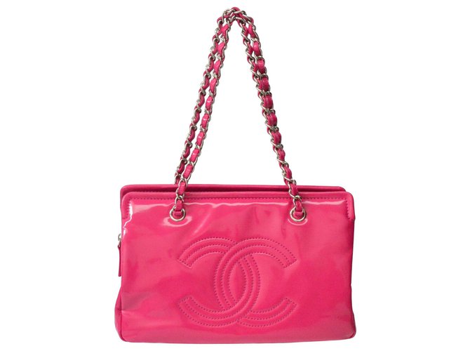 Chanel Chanel  CC Patent Leather Pink  ref.171407