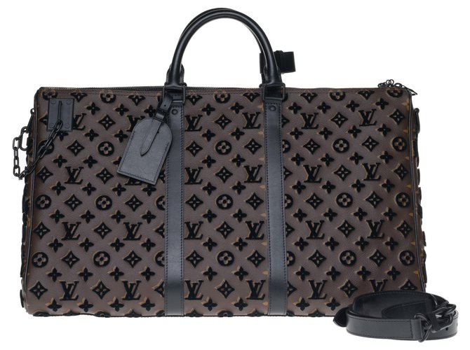 Louis Vuitton Monogram Canvas Keepall 50 w/shoulder strap Bag