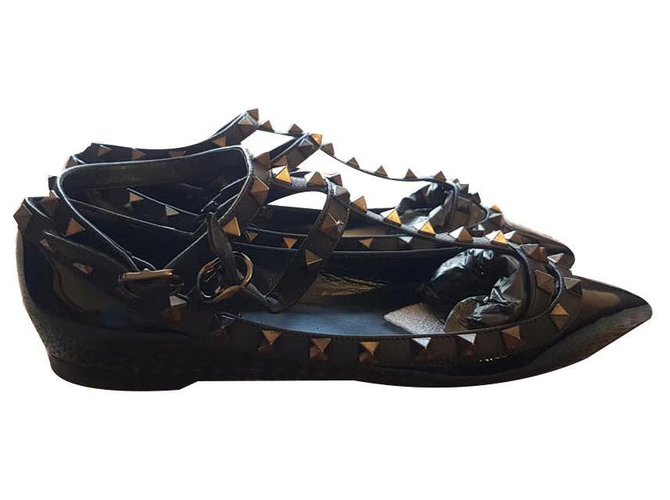 valentino black flats