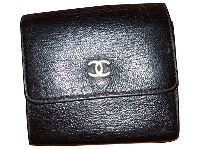 Billetera de Chanel Negro Cuero  ref.171770