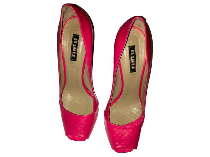 Le Silla Pink Leather Heels