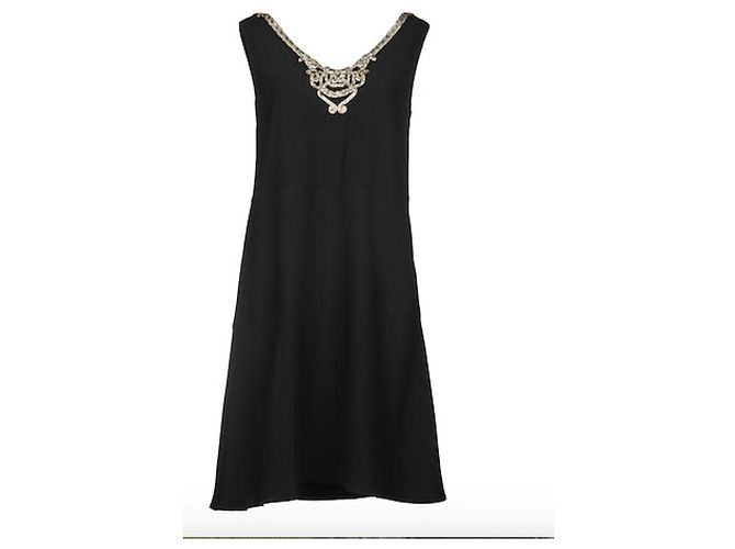 Prada Abendkleid aus schwarzem Satin