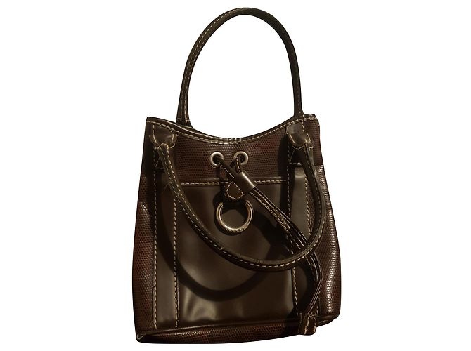 Elsa Sellier Lancel Elsa Handtasche aus Leder Braun