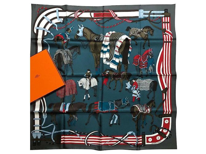 Hermès Benzin / Grau / Rot Marktrunden Grün Anthrazitgrau