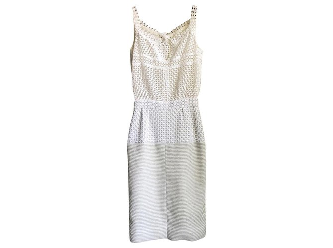Chanel Dresses Cream Lace  ref.171881