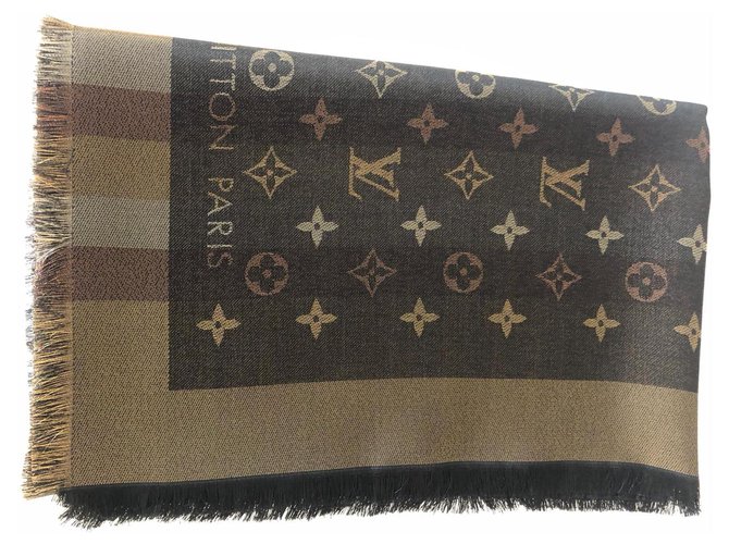 Louis Vuitton So shine monogram Brown Silk  ref.171882