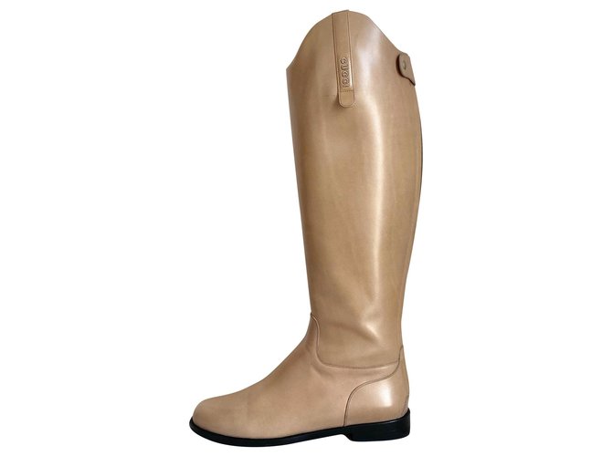 Gucci Boots Beige Leather  ref.171947