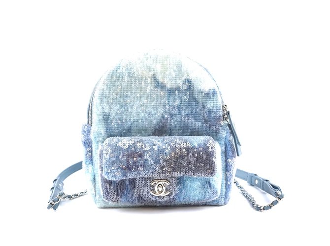 chanel sequin backpack