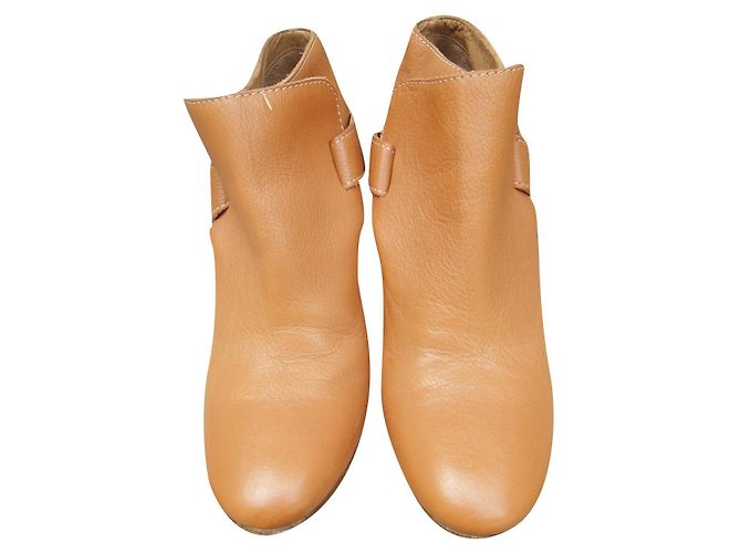 Chloé Leder Stiefeletten Hellbraun 39