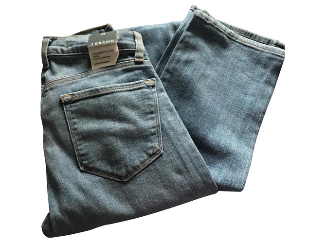 J Brand Jeans de perna de cigarro de marca J 25 Azul claro Algodão  ref.172149