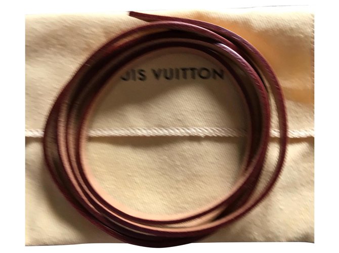 Louis Vuitton Drawstring replacement Light brown Flesh Leather  ref.172154