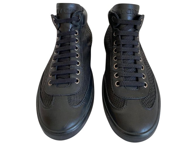 Jimmy Choo sneakers Cuir Noir  ref.172159