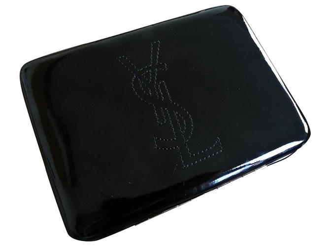 Yves Saint Laurent Clutch bags Black Patent leather  ref.172167
