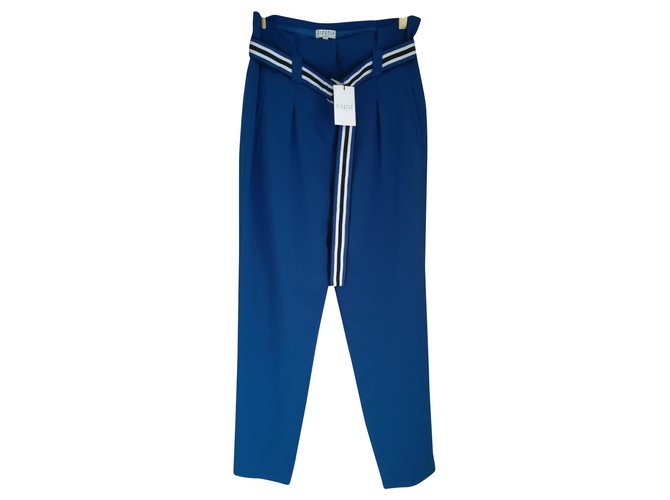 Claudie Pierlot New carrot pants Blue Triacetate  ref.172176