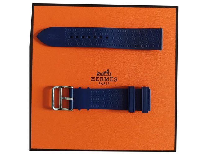 Bracelet Hermès Caoutchouc Bleu Marine  ref.172246