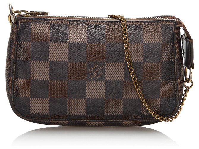 Brown Louis Vuitton Mini Pochette Accessoires Cloth ref.781699