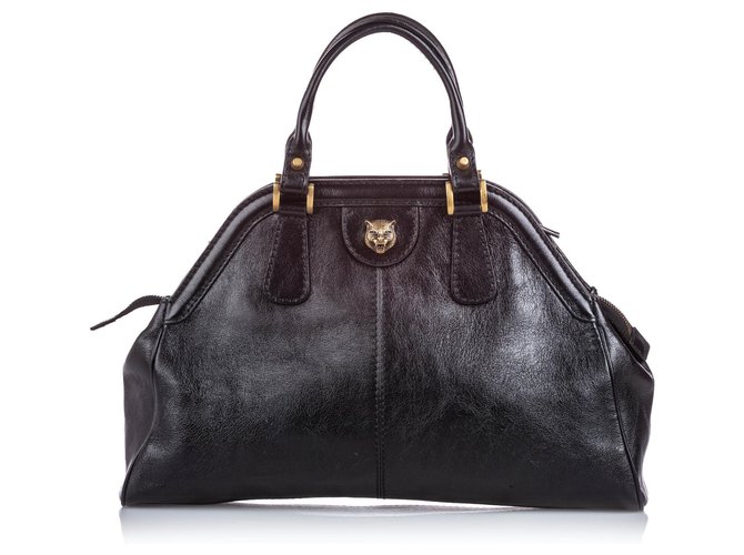Gucci Black Medium Leather ReBelle Handbag  ref.172338