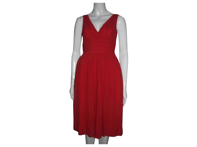 Vestido Temperley London de crepe de seda rojo Roja