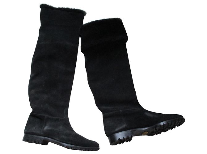 Autre Marque Bi-material boots, Pointure 42. Black