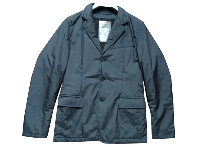Prada Down jacket blazer Black Nylon  ref.172435