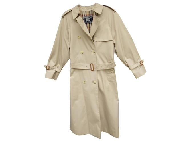 trench femme Burberry vintage taille 38 /40 Coton Polyester Beige  ref.172495