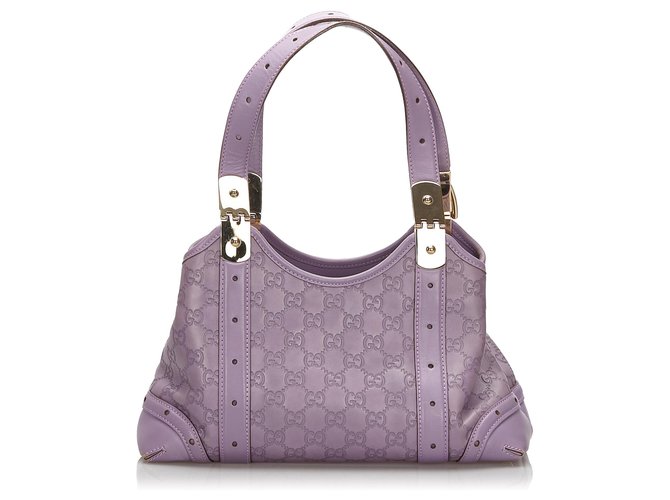 Gucci Purple Guccissima Handbag Leather  ref.172506